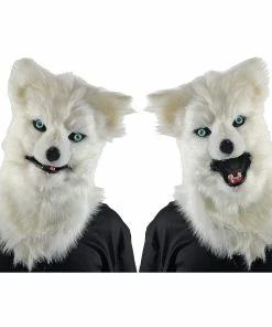 Cheapest 👍 Adult Animated White Wolf Mask ⌛