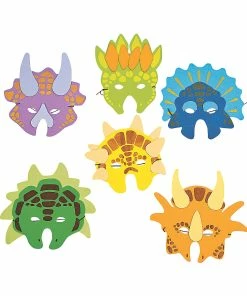 Cheap 🥰 Dinosaur Masks- 12 Pc. 😉