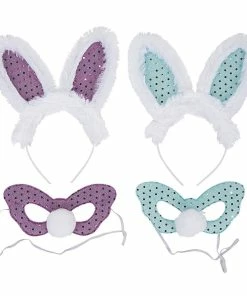 Top 10 ❤️ Easter Bunny Ears & Mask Sets - 6 Pc. 🎉