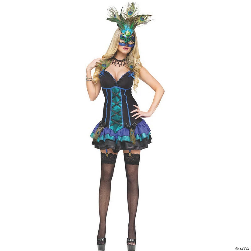 Budget π Womenβs Midnight Peacock Costume - Extra Small β - Image 2