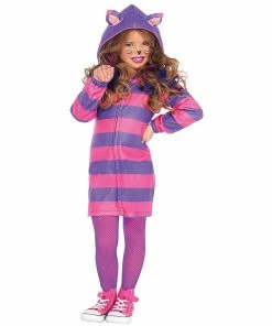 Promo 🔔 Girl's Cozy Cheshire Cat Costume 🛒