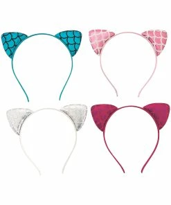 Best Pirce 🛒 Iridescent Cat Ear Headbands - 12 Pc. 😉