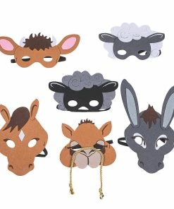 New ✔️ Nativity Animal Masks - 6 Pc. 🎉