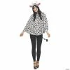 Outlet 👏 Woman's Hooded Cow Poncho Costume 🎉