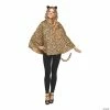 Cheap 🌟 Woman's Hooded Leopard Poncho Costume 💯